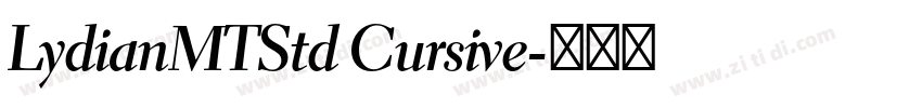 LydianMTStd Cursive字体转换
